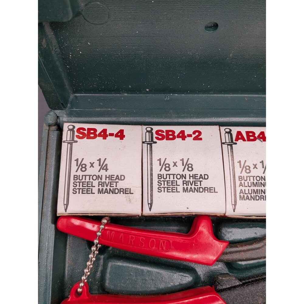 Marson 39001 Marson HP2 Riveter Rivet Gun Kit In Case with Klik Fast Rivets - Picture 6 of 13